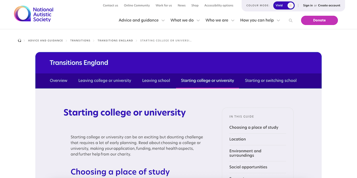 Starting college or university: advice for autistic young people