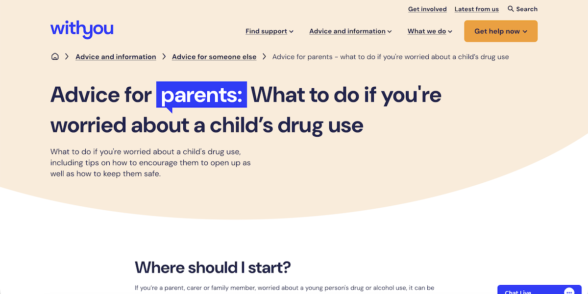 What to do if you're worried about a child's drug use