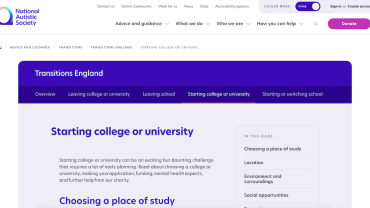 Starting college or university: advice for autistic young people
